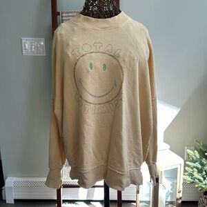 Aerie size XS oversized Smiley graphic sweatshirt